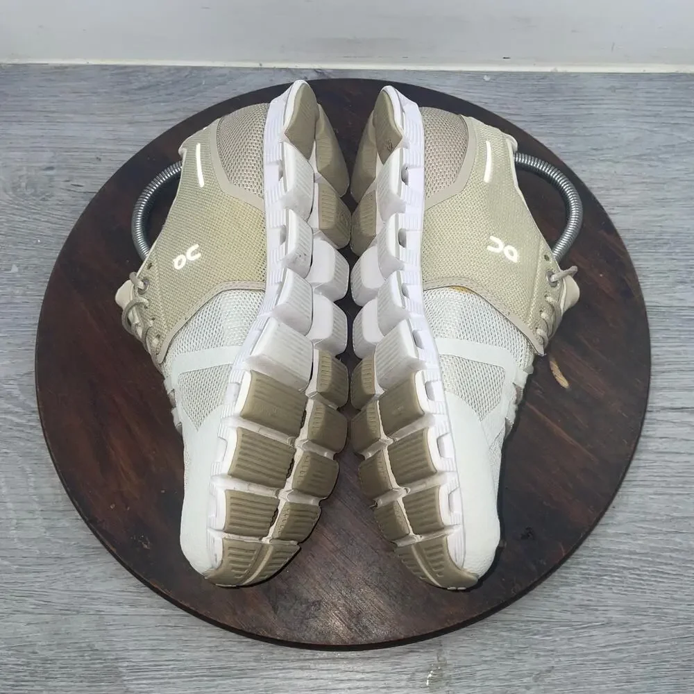 On Cloud 5 Women's Athletic Running Sneakers Shoes Cream/Sand Comfort Size 7.5